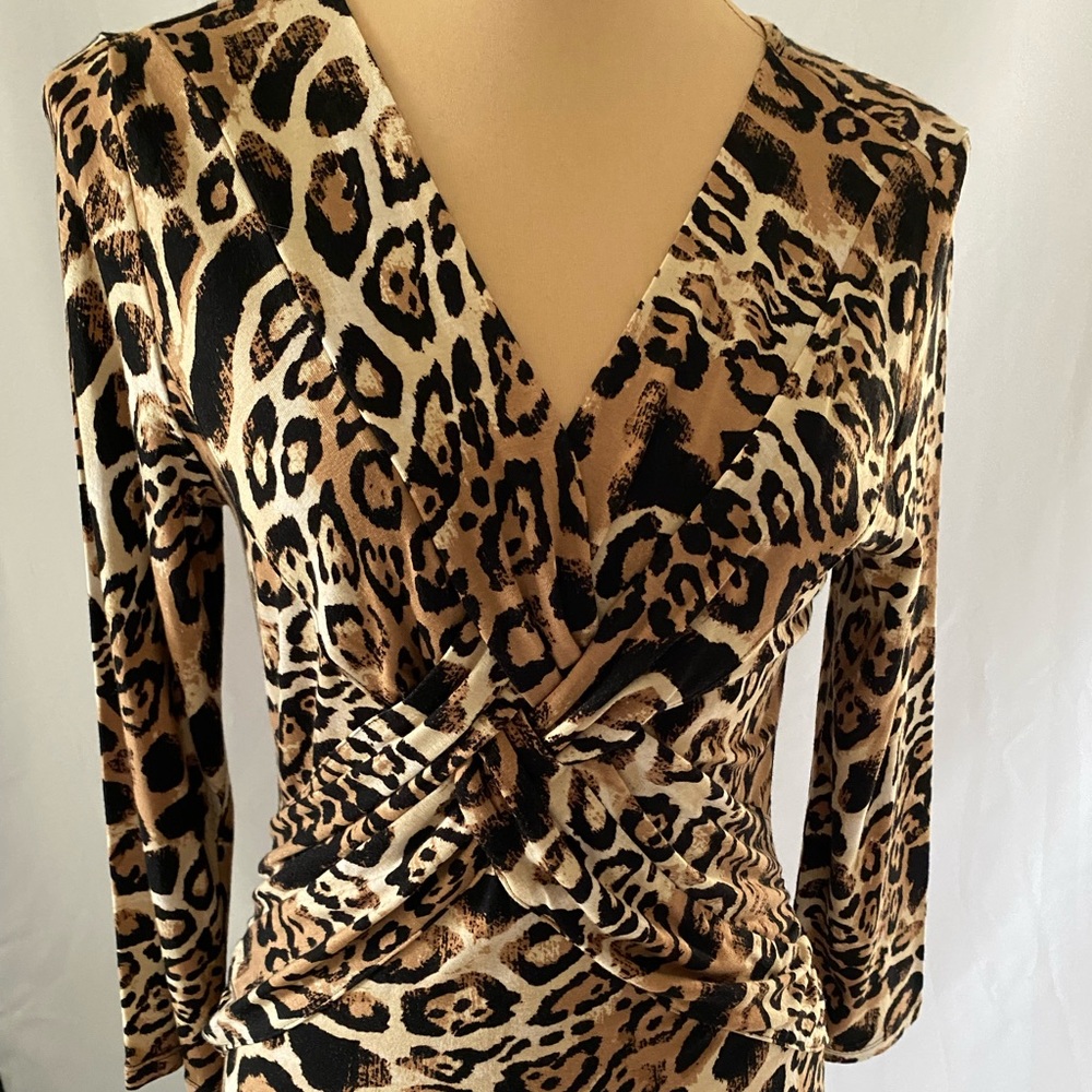 I-N-C Animal print long sleeve shirt/tunic. Medium